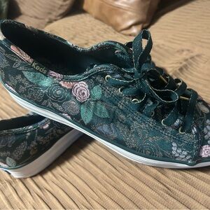 Keds Women's Dark Green Floral Sneakers